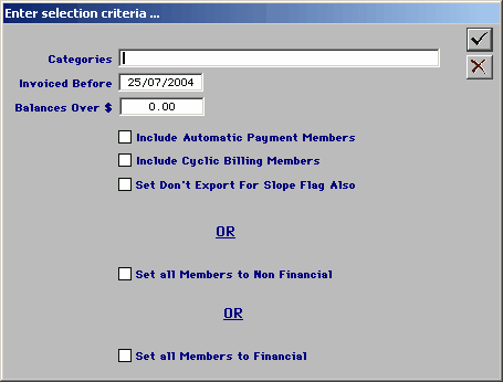 set non financial flag